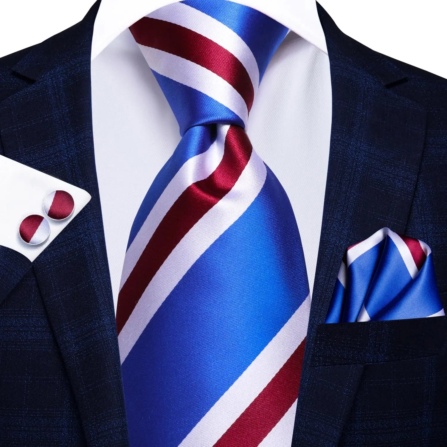 Vibrant paisley tie set ideal for Christmas and weddings.