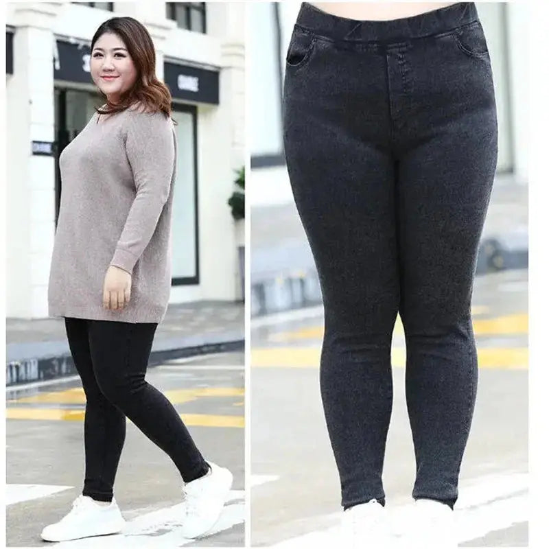 Model wearing high-waisted velvet jeans, demonstrating elegant winter fashion.
