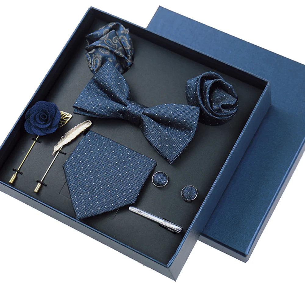 Refined formal accessory ensemble featuring tatting craftsmanship details