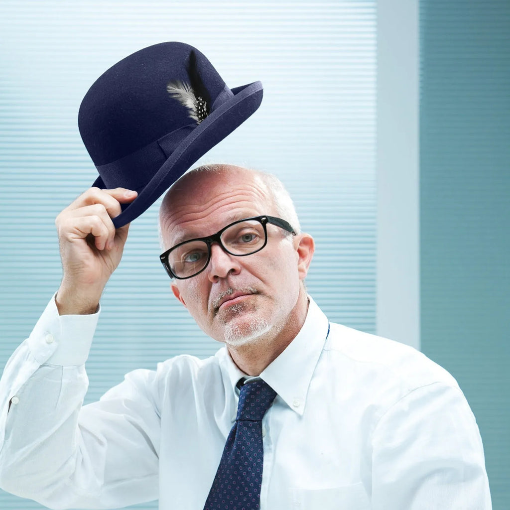 Close-up of the premium felt texture of the Autumn Serenade Fedora, showcasing its artisanal quality.