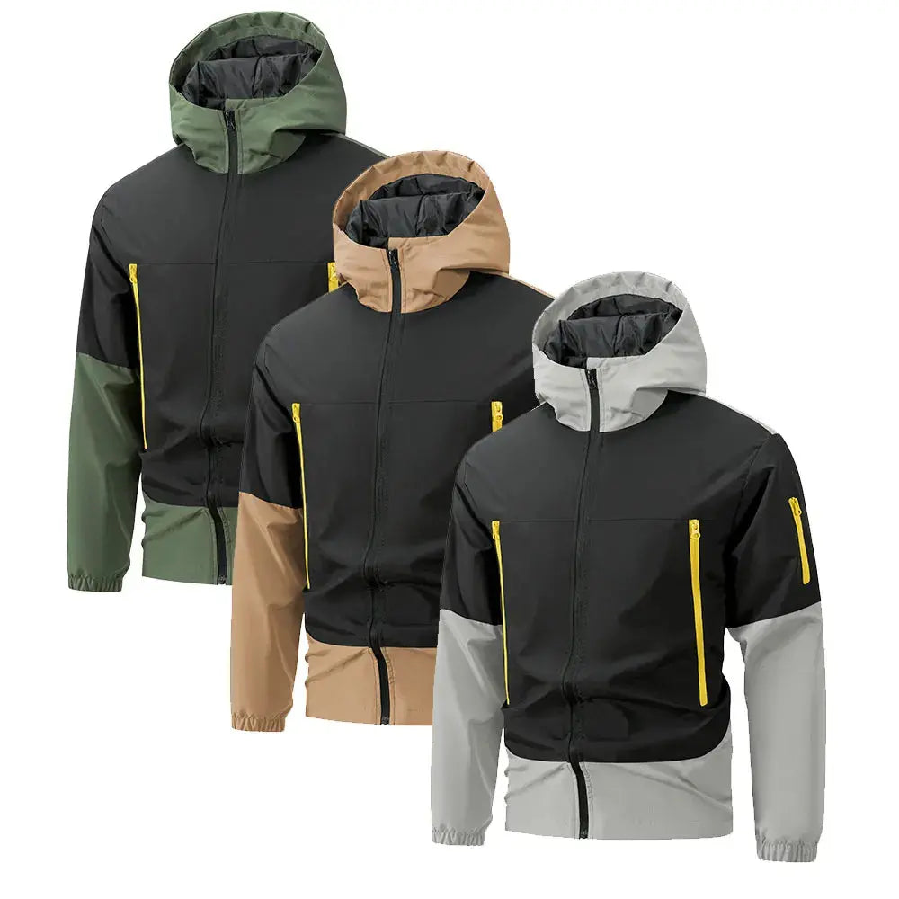 Wind Whisperer jacket in navy blue, made from high-grade polyester for warmth and comfort.
