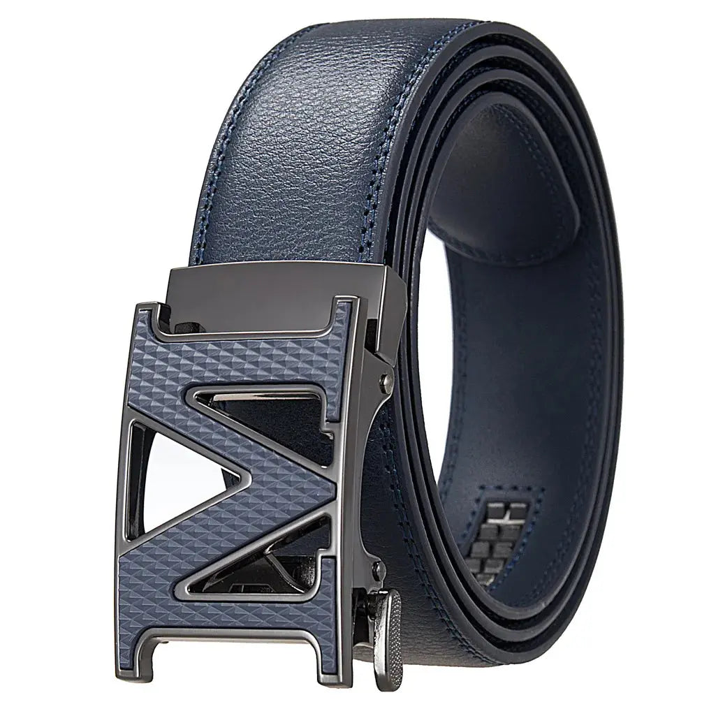 The Command the Room leather belt in a stylish setting, highlighting its subtle sophistication and professional appeal.