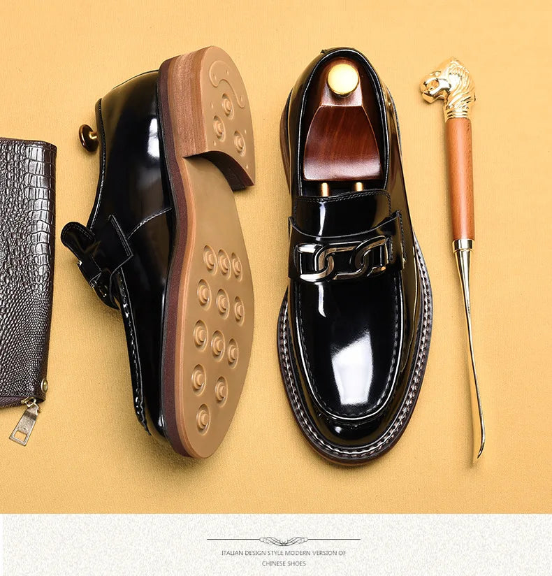 Men's premium slip-on loafers in luxurious genuine leather material