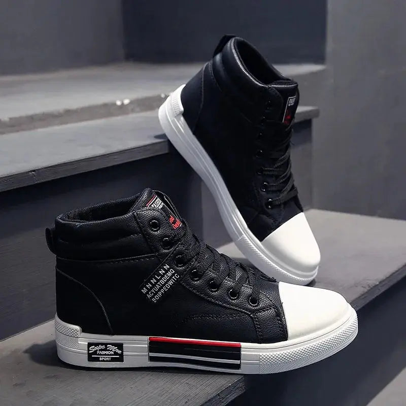 Urban Edge Sneakers in action on city streets, showcasing street style.