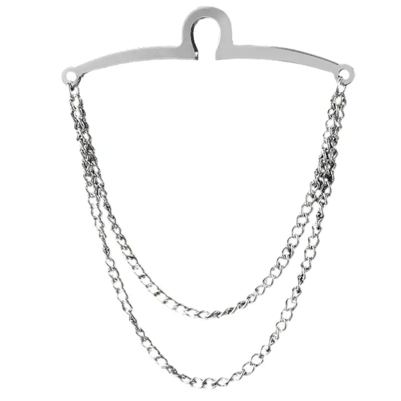 Classic gold tie accessory with polished finish complementing formal menswear