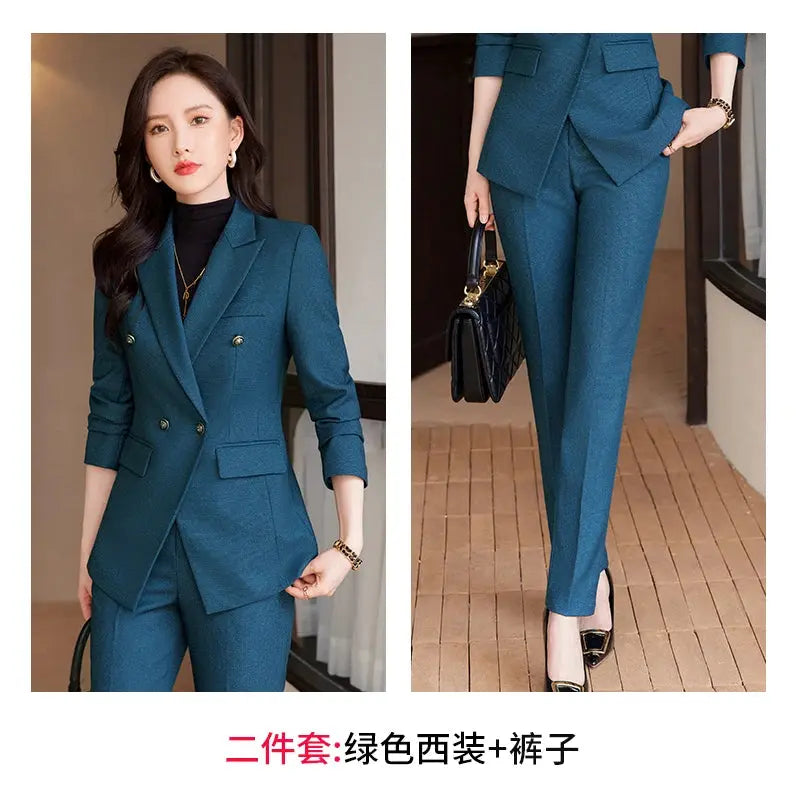 Close-up of pleated front design on black suit pants, enhancing the sophisticated look.