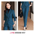 Close-up of pleated front design on black suit pants, enhancing the sophisticated look.