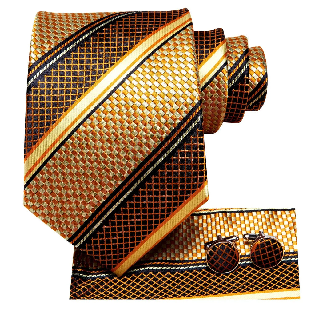 Close-up of jacquard woven silk tie showcasing intricate paisley pattern.