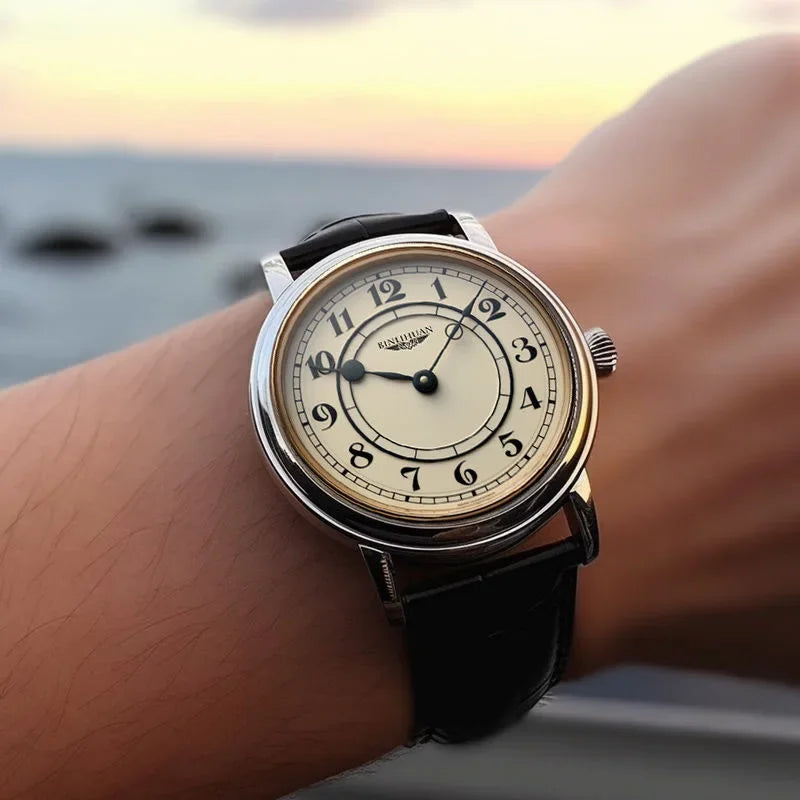 Water-resistant men's watch with a sophisticated design, perfect for any occasion.