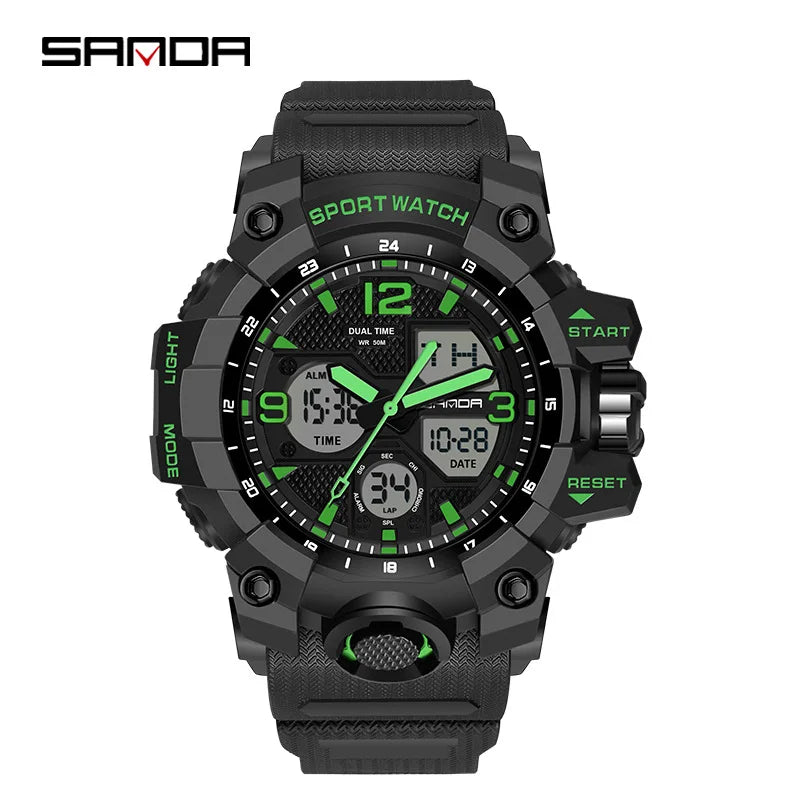 Durable shock-resistant watch designed for everyday use.