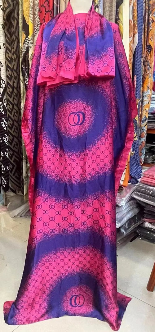 African-Print Kaftan Hijab Dress