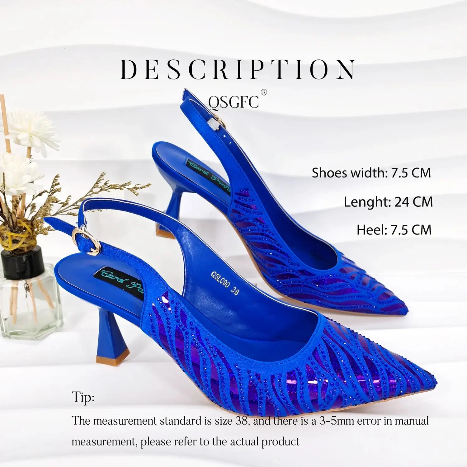 Rhinestone bracelet paired with Golden Gala Nights heels for added sparkle.