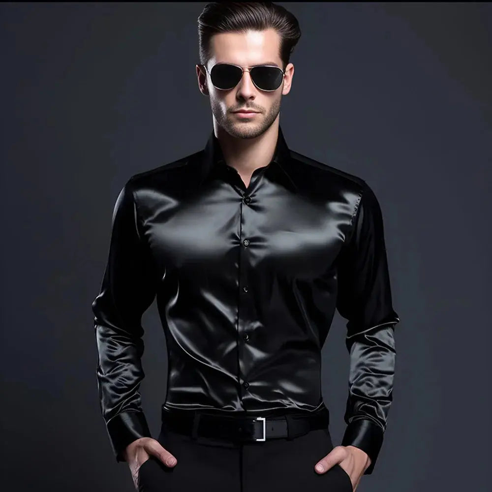 Silken Touch shirt in light blue, ideal for casual or professional wear, ensuring you command the room.