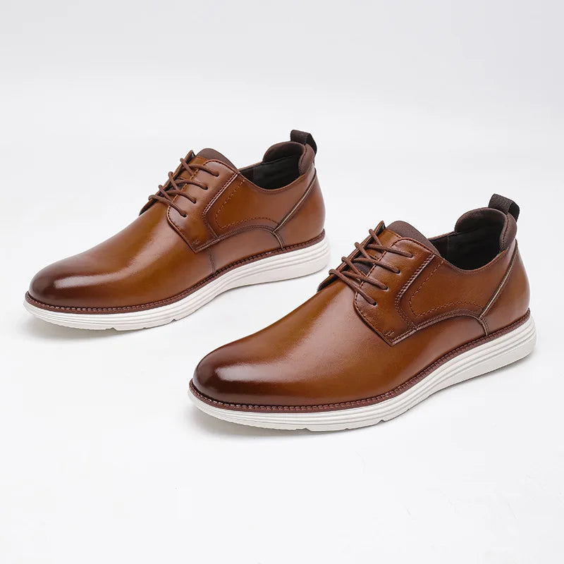 Black patent leather slip-on mule dress shoes with breathable construction and cushioned insole on white background