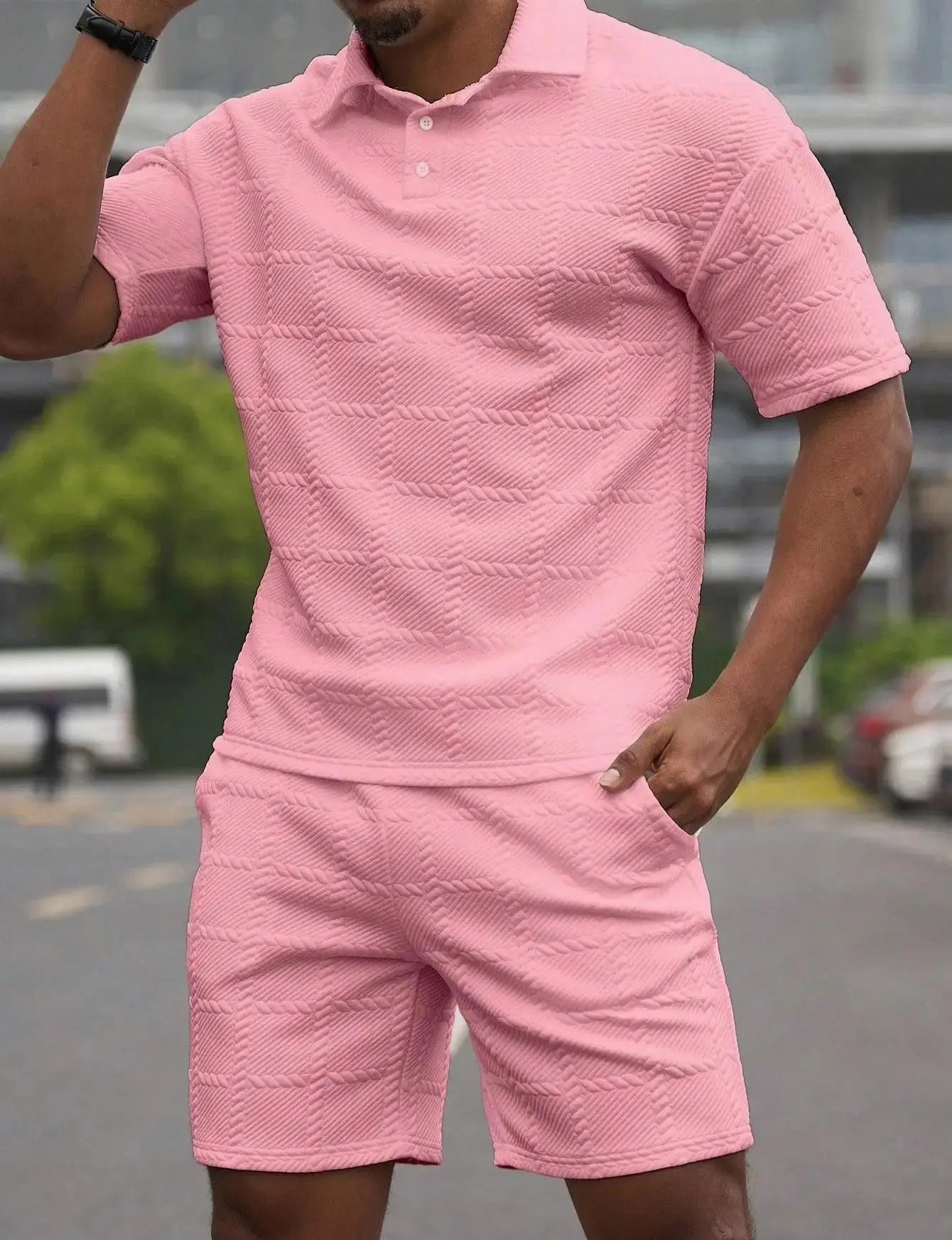 Easy care lightweight suit that remains crisp from day to night.
