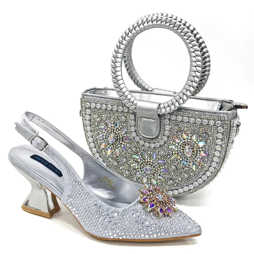Handcrafted evening bag featuring sparkling rhinestones to elevate any outfit.