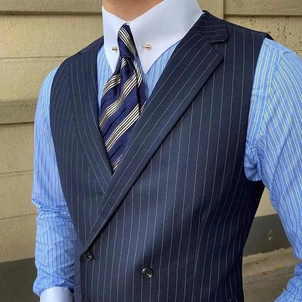 Detail shot of the vest's fabric texture, emphasizing breathability and comfort for year-round wear.