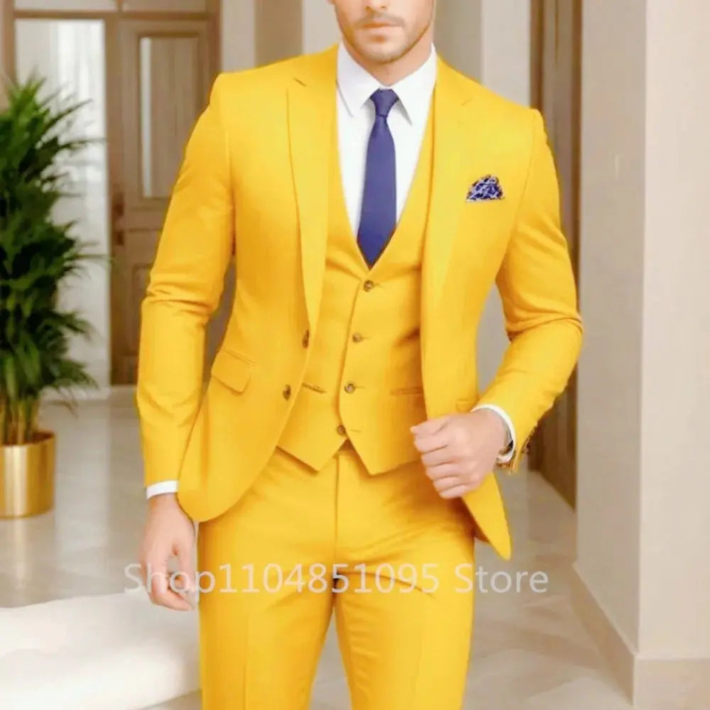 Men's suit set in a versatile neutral color, perfect for any occasion.