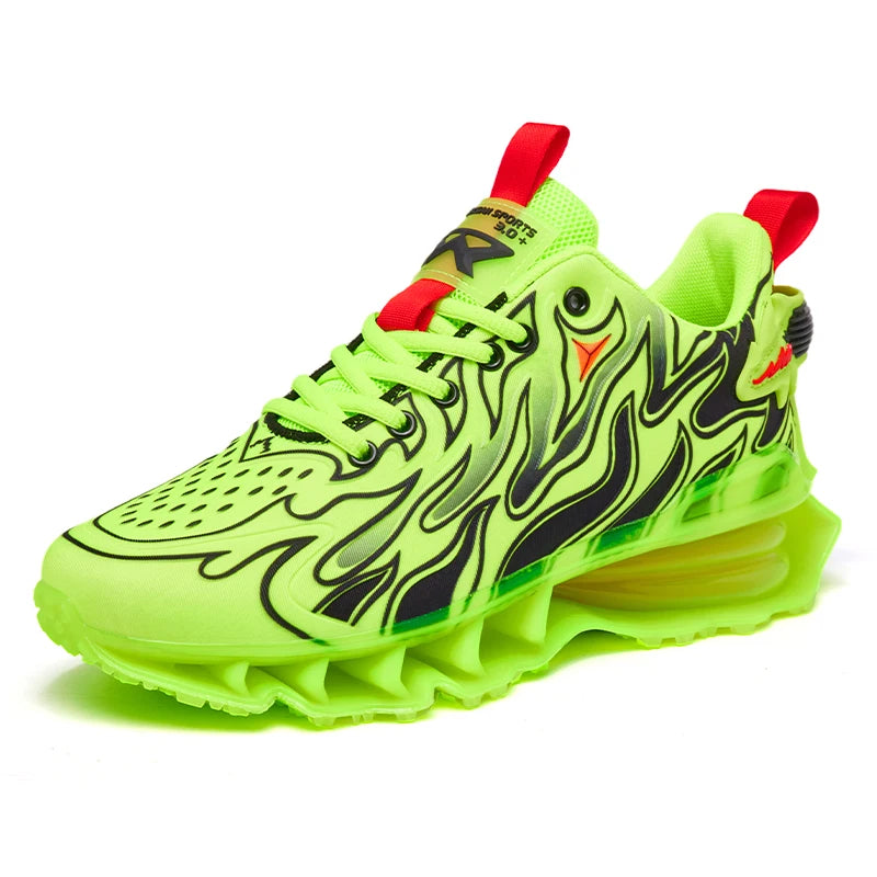 Breathe Easy sneakers in red with a modern design, ideal for casual outings and daily wear.