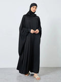 Detail of the Serene Grace Abaya highlighting its elegant craftsmanship.