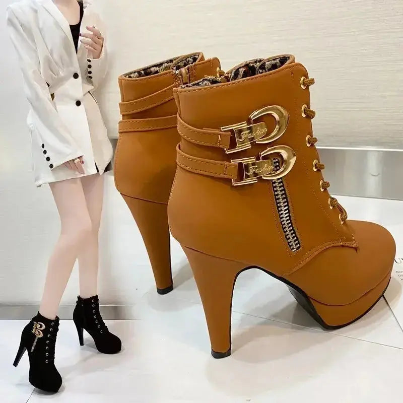 Nightfall Glamour Ankle Boots highlighting the sharp lines and sophisticated design.