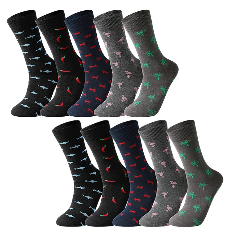 Whimsical Charm socks with vibrant animal prints in a soft cotton blend.