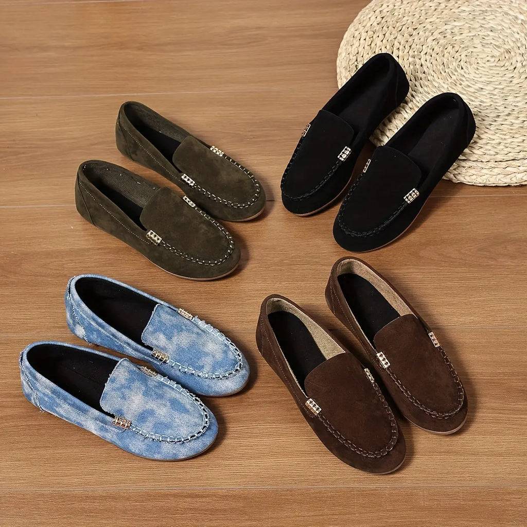 Back view of loafers highlighting the durable TPR sole.