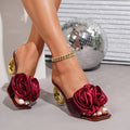Versatile burgundy mules perfect for office wear or a night out.