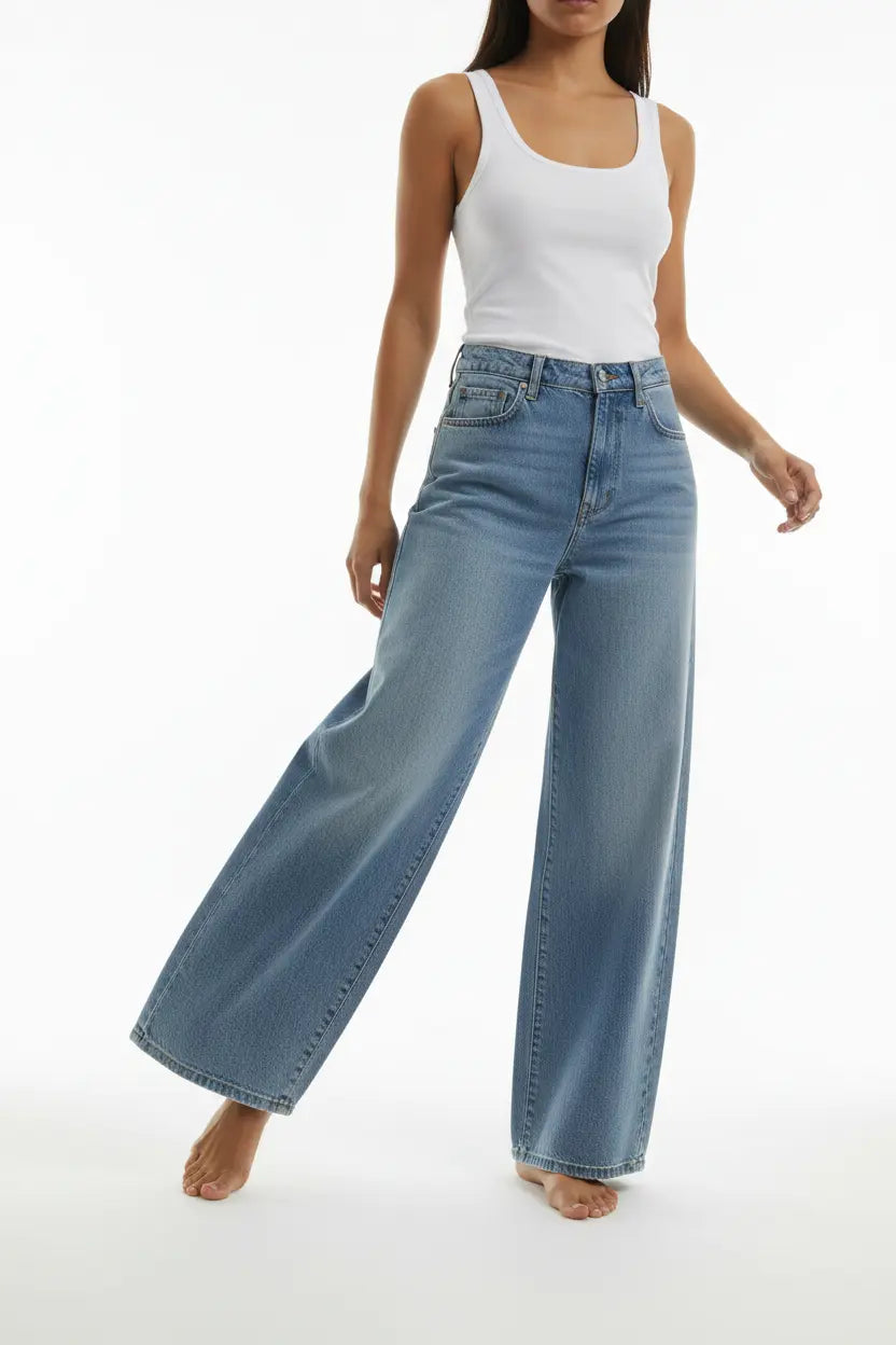 Sunlit Mornings Wide-Leg Jeans: Breathe and Flow GARY'S DRIP